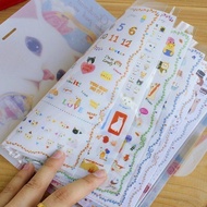 ((Storage Book * 1+8PCS Sticker) Cat Sticker Book Set Handbook Sticker Decoration