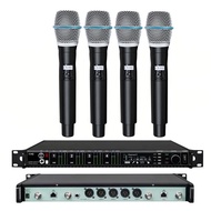 TKG AD4Q 512-937mhz uhf karaoke performance stage sound audio headset lavalier cordless  4 mic wirel