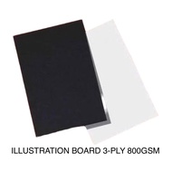 ♞3 PLY 800GSM ILLUSTRATION BOARD 1 WHOLE SIZE 10PCS