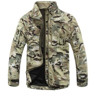 【Bilibili】 Jacket Men Military Jackets Waterproof Fleece Warm Outerwear Sportswear Tactical Coats