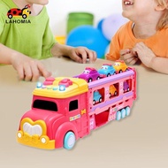 LAHOMIA Track Sliding Cars for Kids Transport Truck Carrier for Kindergarten Kids