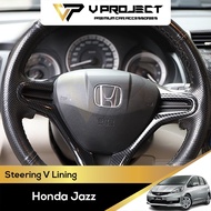Honda Jazz Fit GE GE8 GG 2nd Interior Decoration Steering Lining Carbon Fiber Design 2008-2014 Jazz 
