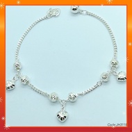 💥PROMO💥#JH311 Sterling Silver Triple Heart Bracelet, Anklet (Original Silver 925)
