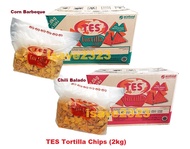 [HALAL] Tes Tortilla Chips (2kg) - Corn Barbeque / Chili Balado