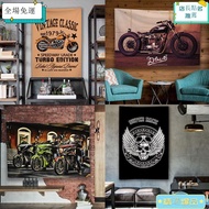 Motorcycle Riding Club Tapestry ins Background Cloth Bedroom Dormitory Bedside Live Bar Decoration 9