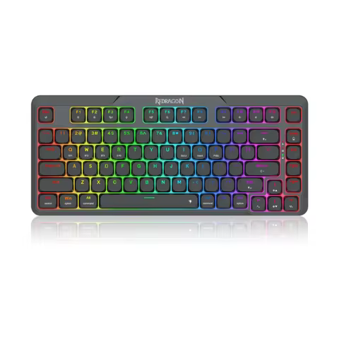 Redragon K706 PRO 75% Wireless Gasket RGB Gaming 3-Modes 82 Keys Low-Profile Linear Red Switch Keybo