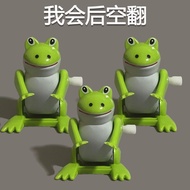 Jumping Little Frog Clockwork Tin Toy Frog Jumping Toy Back Bounce Jumping Fun Educational Toy 26.7.