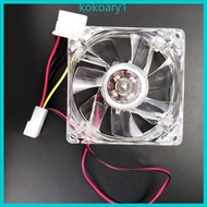 KOKO PC Cases Fans CPU Cooler Colorful Chassis Radiator System 80mm  Cooling Fan