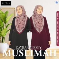 QAYRAA Jersi Muslimah P3 Jersey Muslimah Plain / Baju Sukan Muslimah BLACK/NAVY BLUE/DUSTY PURPLE/EM
