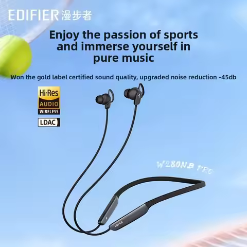 Edifier W280NB Pro Wireless Bluetooth Neckband Earphones with Active Noise Cancellation for Sports a
