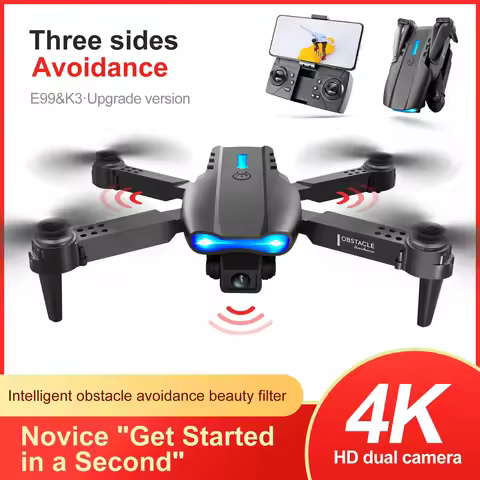 E99 K3 Pro HD 4k Dual Camera High Hold Mode Foldable Mini RC WIFI Aerial Photography Quadcopter Toys