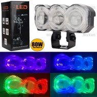 Lampu tembak laser FOGLAMP SQL 3 mata super terang HI LO 80watt dua warna putih dan kuning dengan la