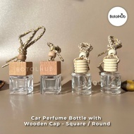 7ml Empty Car Perfume Bottle with Wooden Cap / Air Freshener Bottle GB151-7