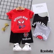 SET 3 Degree for boys with superheroes and spiders 4-way stretch cotton fabric absorbs sweat for bab