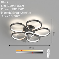 TRAZOS Modern Fan Light Nordic Led Minimalist Hall Ceiling Light Invisible Bedroom Restaurant Invert