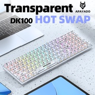 Wireless Transparent APAYADO DK100 Hot-swap Custom nical Keyboard Bluetooth Tri-mode Multi-device Co