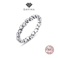 DAVINA Ladies Sofia Ring Sterling Silver 925 - Women's Silver Ring S925 Love