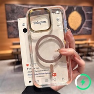 Titanium Desert Case for Magnetic iPhone 16 Pro Max Plus Case Wireless Charging for iPhone 14 15 13 