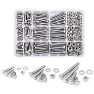 Complete 304 Stainless Steel Bolt Kit 416pcs M5 M6 M8 Hex Bolts Nuts and Washers