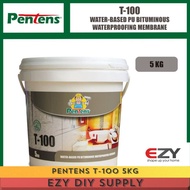 PENTENS T-100 5KG Water-based PU Bituminous Waterproofing Membrane T100 (BLACK)