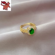 ring gold 916 original watch chain emerald ring womens luxury design simple temperament jewelry couple ring