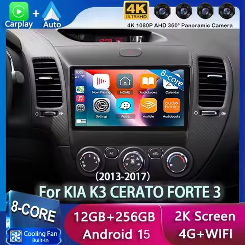 Android 15 Carplay Car Radio For KIA K3 CERATO FORTE 3 YD Tuner 2013 2014 2015 2016 2017 Multimidia 
