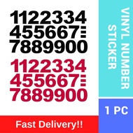 123 Number Vinyl Sticker For Balloon Sticker Telephone Sticker Sticker Nombor