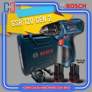 BOSCH GSR 120 GEN 2 CORDLESS DRILL/DRIVER WITH BATTERY &amp; CHARGER|BOSCH ORIGINAL|BOSCH CORDLESS DRILL|电钻|CHIN CHUN