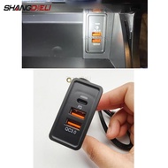 12V/24V Car USB Charger PD Quick Charge QC3.0 Auto Phone Charging Adapter Button Use for VW Golf 7 A