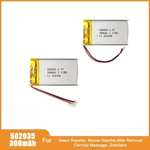 502035 300mAh 3.7V Lithium Battery For GPS MP3 MP4 Light Insect Mouse Repeller Mite Remover Recharge