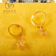 916 pure 916gold earrings stars, plum in stock