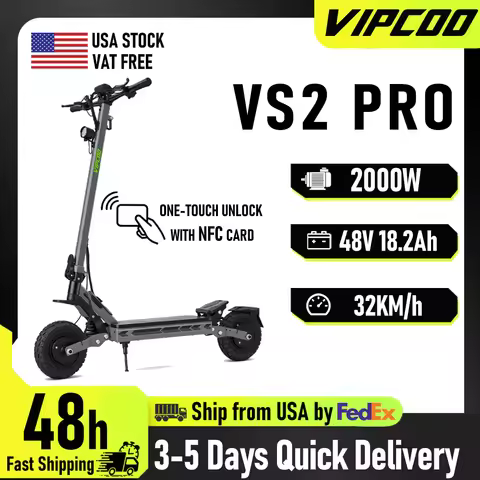 Electric Scooter Foldable 2*1000W Dual Motor 48V18.2Ah Lithium Battery E-Scooter 10"Tires Adult City