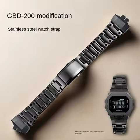 GBD-200SM Watch Adapter For Casio G-SHOCK 3506 GBD 200UU gbd200 Rubber Stainless Steel leather Strap