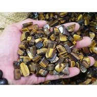 § Energy Ore 4kg Yellow Tiger Eye 9-12mm Crystal Crushed Stone (4000g) As Unit Five Elements Belongs