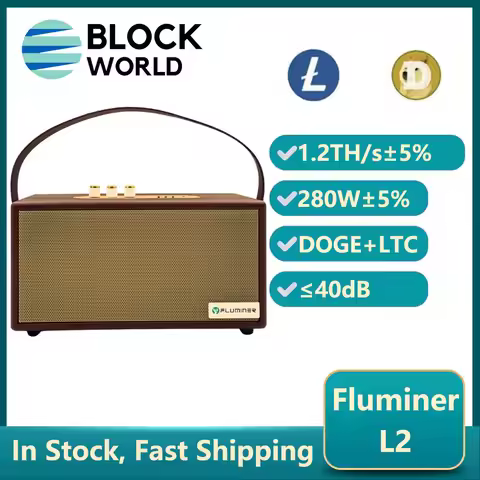 Fluminer L2 1.2Gh/s Litecoin&Dogecoin Miner 280W Low Power 110-240V Home Mining Machine Supports BEL