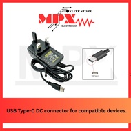 5V 3A USB Type-C Power Adapter (3-Pin AC Plug)