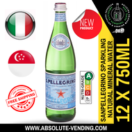 SAN PELLEGRINO Sparkling Mineral Water 750ML X 12 (GLASS) - FREE DELIVERY WITHIN 3 WORKING DAYS!