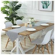 Dining Table Runner | Cotton Linen Tablecloth | 32*180 or 32*220cm | Alas Meja | Hiasan Meja | Cabin