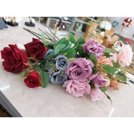 Roses Silk 3 Branches