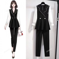 New Autumn Fashion Loose Plus Size Sets Women Two-piece Suit Office Casual Suit Pants + Blazer Set