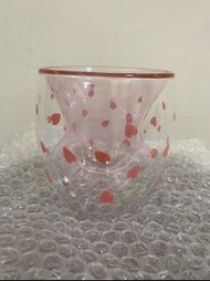 貓爪造型杯(雙層防燙玻璃杯) -粉紅櫻花款