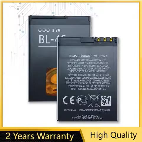 BL4S BL-4S Replacement Battery For Nokia 2680s 3600s 3602S 3711 6202c 6208c 7020 7100s X3-02 2680S W