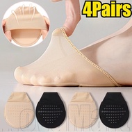 Low-Profile Anti-Slip Socks | 1/2/4Pairs Half Foot Design with Secure Adhesive, 0.3mm Ultra-Thin Pol