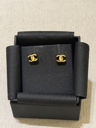 Chanel CC Mini Earrings 26p 迷你雙C黃金耳環
