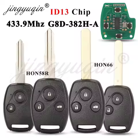 Jingyuqin For Honda CR-V Civic Accord Odyssey 200 2001 2002 2003 2004 2005 2006 Car Remote Key Fob G