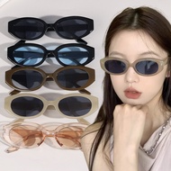 แว่นตากันฝุ่นของผู้หญิงเฉดสี UV400สตรีทสไตล์อินเทรนด์ใหม่แว่นตากันแดดทรงรีวินเทจขี่จักรยานกันลม