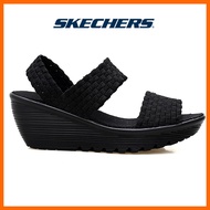 Skechers_รองเท้าแตะผู้หญิง Cali Rumbler Wave สตรี รองเท้าแตะส้นเตารีด ส้นสูง ทอรองเท้า - 31778-BBK