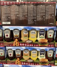 [全新 - 英國直送] Heinz Selection Pack 亨氏熱狗和漢堡包醬料  (220ml x 6枝）茄汁, 芥末, BBQ 汁, 蛋黃醬, 美式漢堡包醬