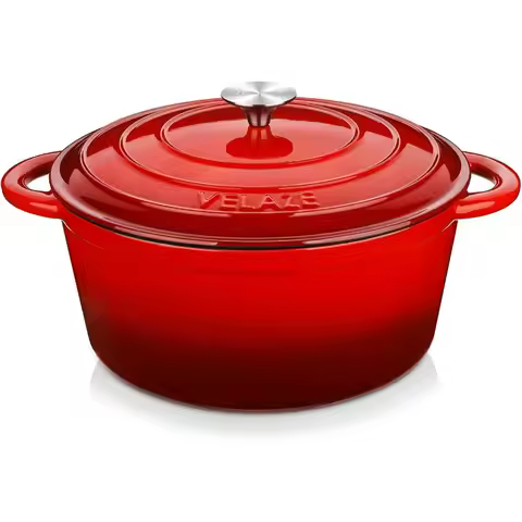 7.5 QT Dutch Oven Pot with Lid, Enameled Cast Iron Dutch Oven with Dual Handles for Sourdough Bread 