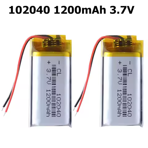 2pcs/Lot 602040 702040 802040 102040 3.7V Lithium Rechargeable Cell Battery LiPo for DVR GPS Car Rec